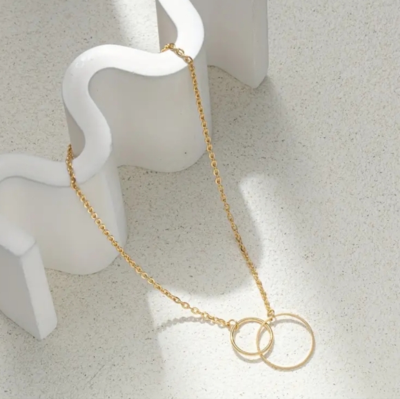 ✨ Double circle classy necklace ✨ - Picture 5 of 5
